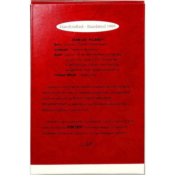 Hallmark Keepsake Ornament Star Trek The Next Generation Captain Jean-Luc-Picard - Picture 6 of 8